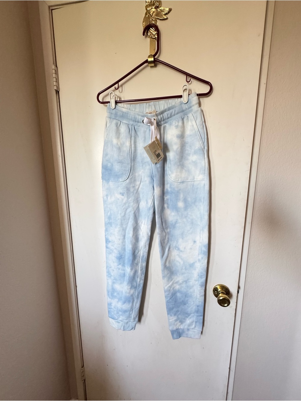 Faherty Light Blue Tie-Dye Jogger Pants -